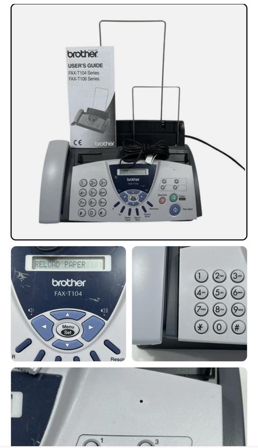 Buy & Sell Colindale North West London - Photos for Brother FAX-T104 Plain Paper Fax Machine Tele