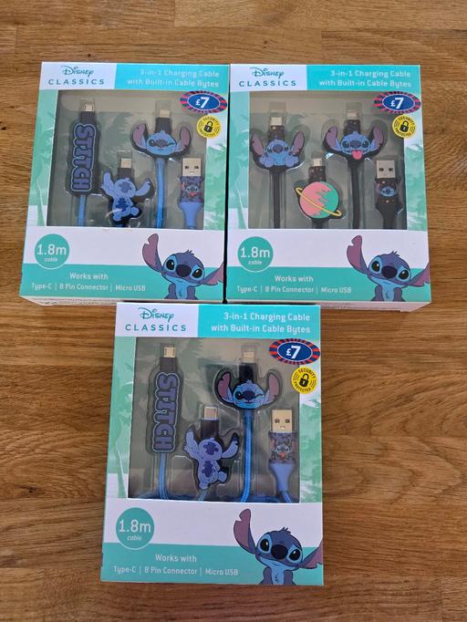 Buy & Sell Biddulph Staffordshire Moorlands - Photos for brand n.ew 3 x 3 in 1 Disney stitch charging