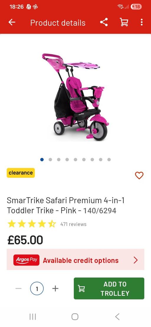 Buy & Sell Erdington Birmingham - Photos for SmarTrike Safari Premium 4-in-1 Toddler Trike