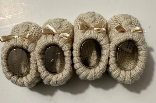 Buy & Sell Heaton Mersey Stockport - Photos for New born Baby knitted shoes 2 pairs Beige