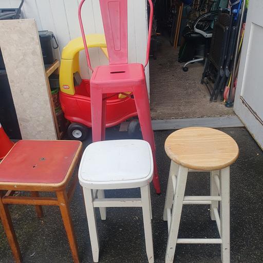 Buy & Sell Pensnett Dudley - Photos for Red Metal Engineering & 3 Wooden Barstools .