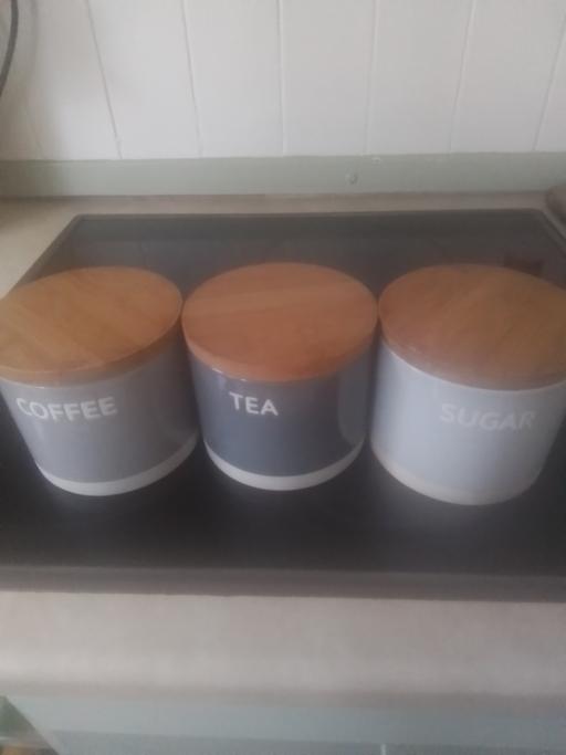 Buy & Sell Streetly Walsall - Photos for TRIO COFFEE,SUGAR ,TEA JARS