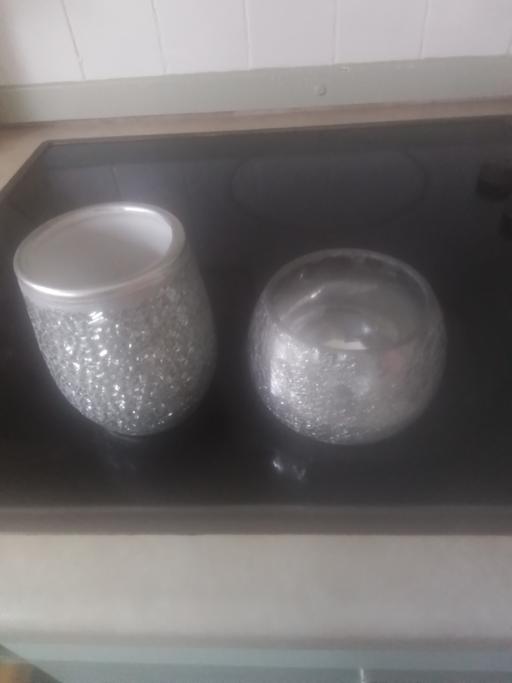 Buy & Sell Streetly Walsall - Photos for TWO METALLIC CRACKLE CANDLE HOLDERS