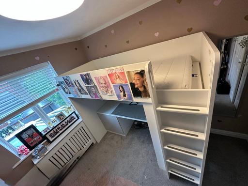 Buy & Sell Newton-Le-Willows Saint Helens - Photos for IKEA Smastäd loft bed in white and grey