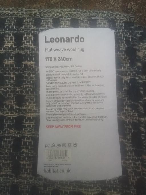 Buy & Sell Streetly Walsall - Photos for LARGE LEONARDO RUG BY HABITAT.CO
