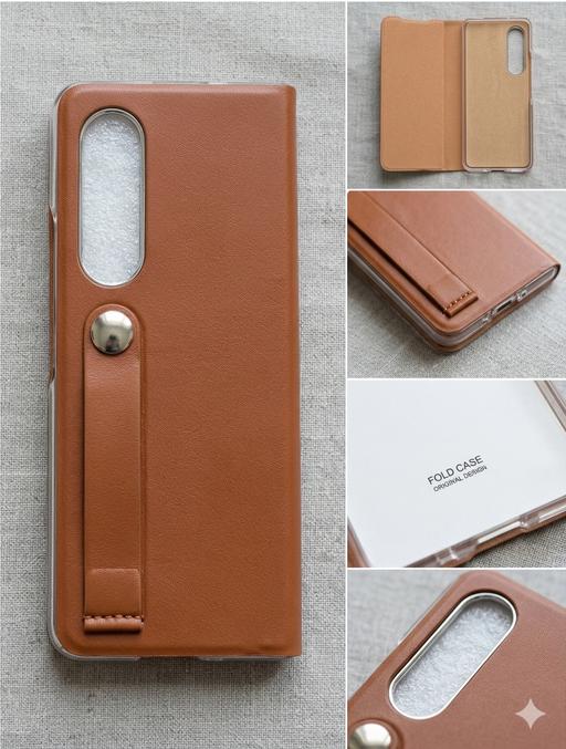 Buy & Sell Selly Oak Birmingham - Photos for Tan Leather-Style Case for Samsung zfold 4