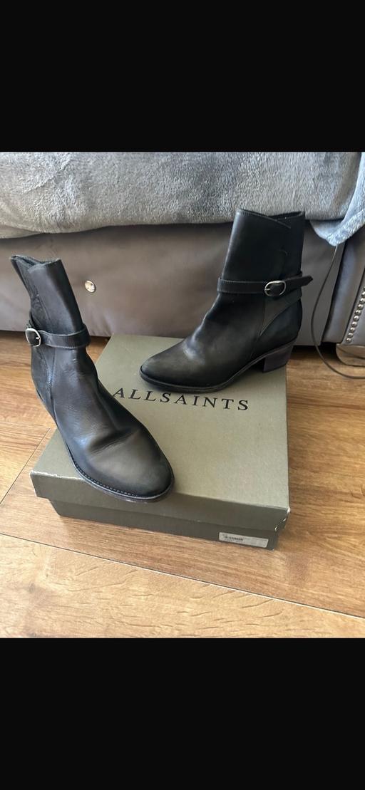 Buy & Sell Enfield Highway Enfield - Photos for AllSaints Black Leather Ankle Boots
