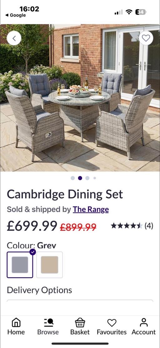 Buy & Sell Great Barr Birmingham - Photos for Patio Rattan set with reclining padded chairs