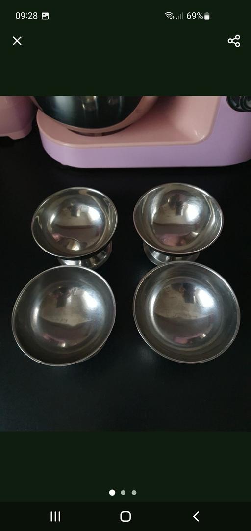 Buy & Sell Upper Gornal Dudley - Photos for vintage stainless dessert dishes x 4
