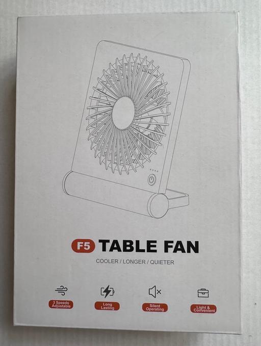 Buy & Sell Minworth Trade Park Birmingham - Photos for Compact Desk Fan Rechargeable 3 Speed NEW