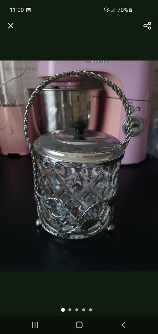 Buy & Sell Upper Gornal Dudley - Photos for vintage glass ice bucket/biscuit/sweet jar