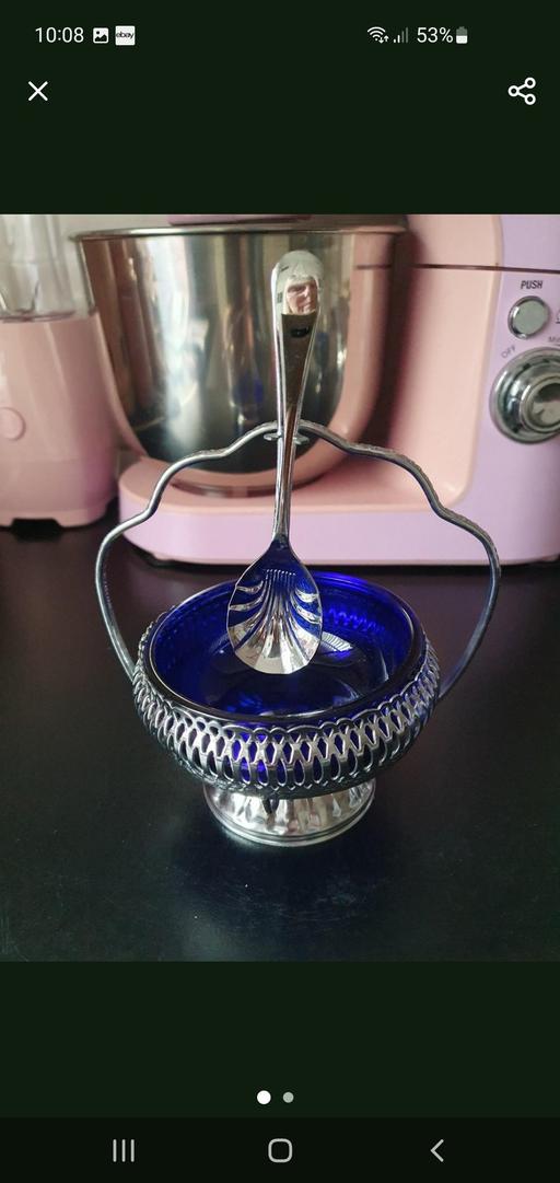 Buy & Sell Upper Gornal Dudley - Photos for vintage glass preserve dish & spoon