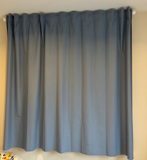 Buy & Sell Limehouse East London - Photos for Ikea light blue black out curtains