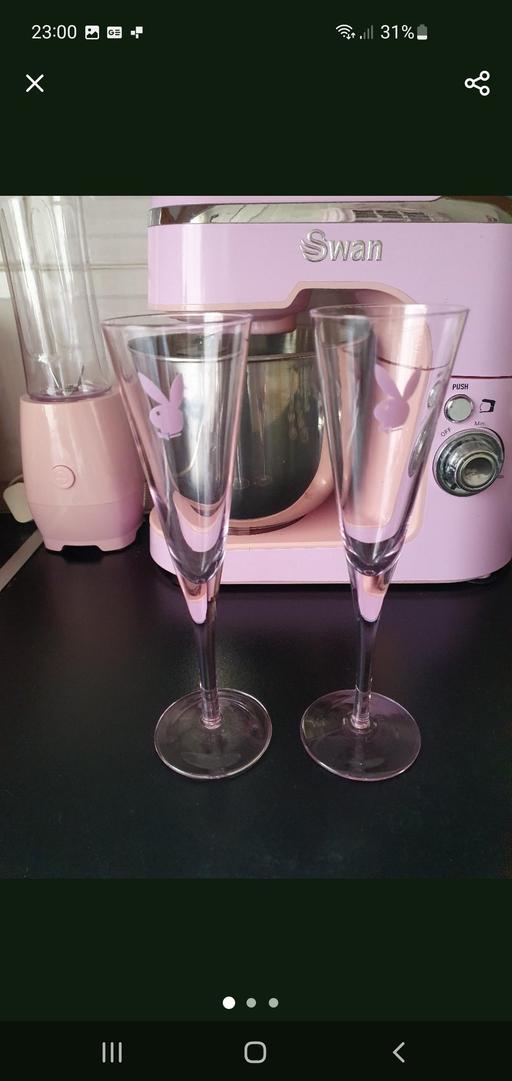 Buy & Sell Upper Gornal Dudley - Photos for pair playboy champagne flutes