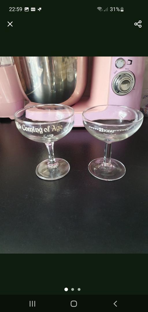 Buy & Sell Upper Gornal Dudley - Photos for pair vintage champagne bowl glasses