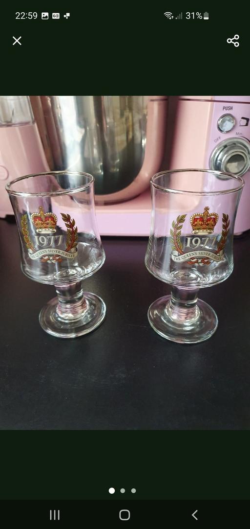 Buy & Sell Upper Gornal Dudley - Photos for pair vintage 1977 jubilee glasses