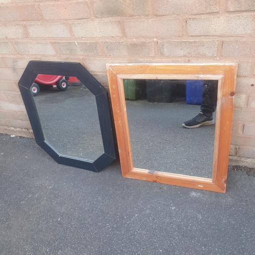 Buy & Sell Pensnett Dudley - Photos for 2 , 25 x 21 inch Wall Mirrors , Black & Brown