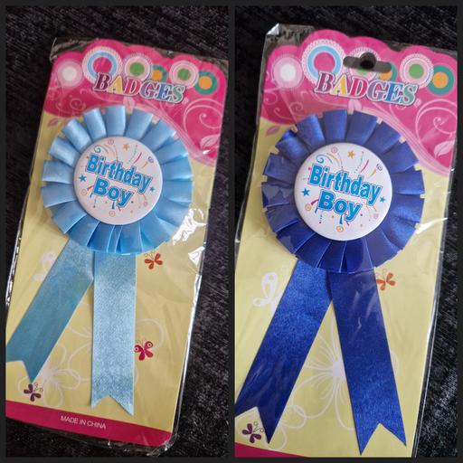 courses Hall Green Birmingham - Photos for 2x blue birthday boy ribbon badges