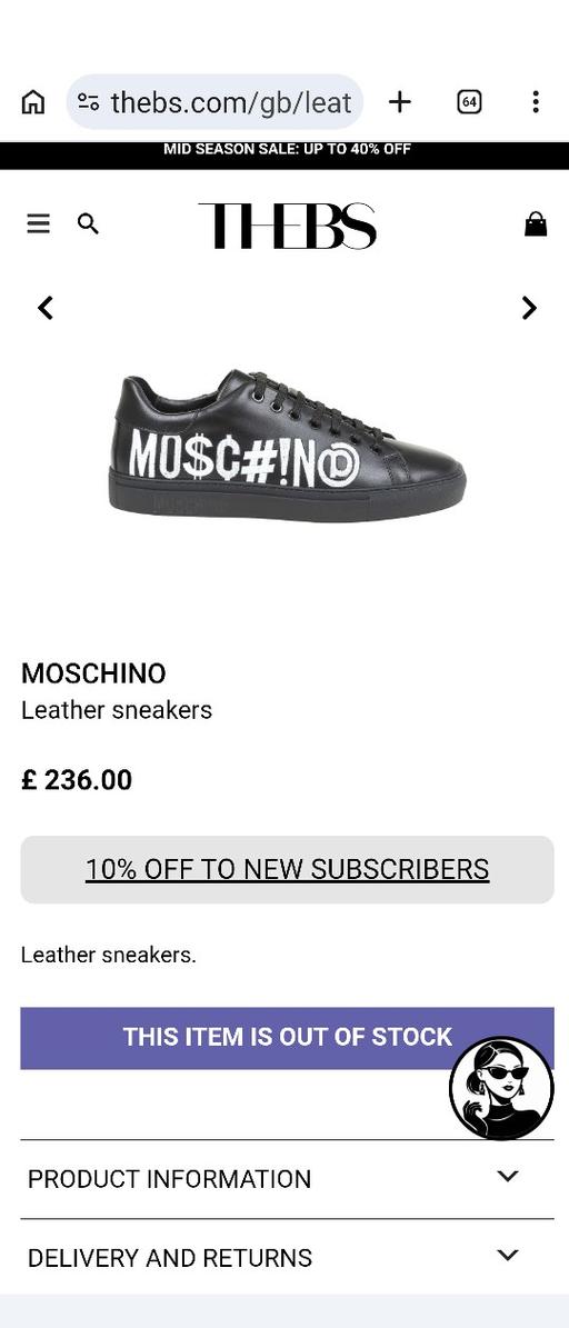 Buy & Sell Yardley Birmingham - Photos for Brand New MOSCHINO Leather Trainers 