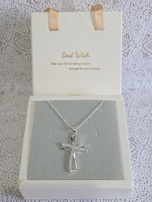 Buy & Sell Farington Moss South Ribble - Photos for Silver & Cubic Zirconia Cross&Chain + Giftbox