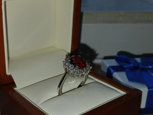 Buy & Sell Felden Dacorum - Photos for 925 Silver Hallmarked Red Sapphire Ruby Ring