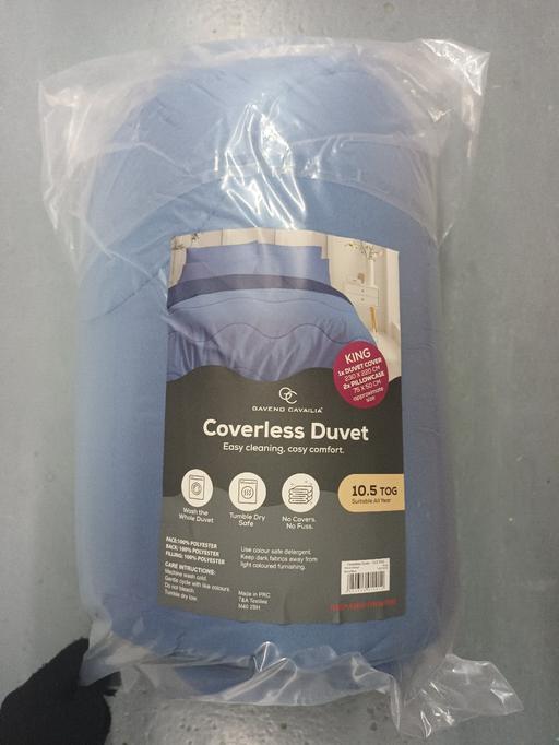 Buy & Sell Mosley Common Salford - Photos for Blue Coverless Duvet 10.5 TOG King