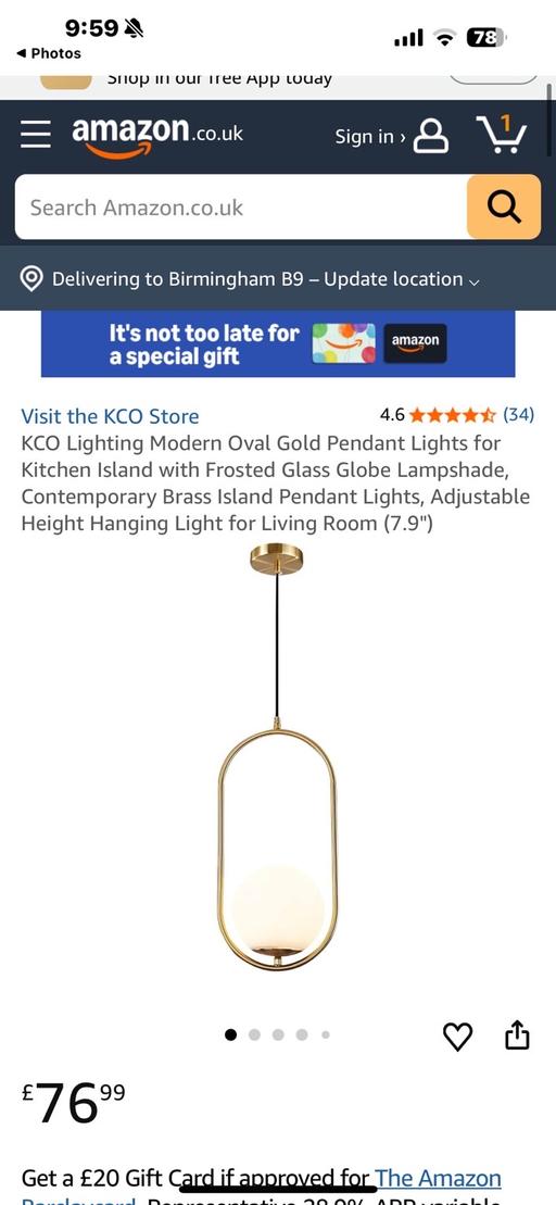 Buy & Sell Erdington Birmingham - Photos for Light chandelier