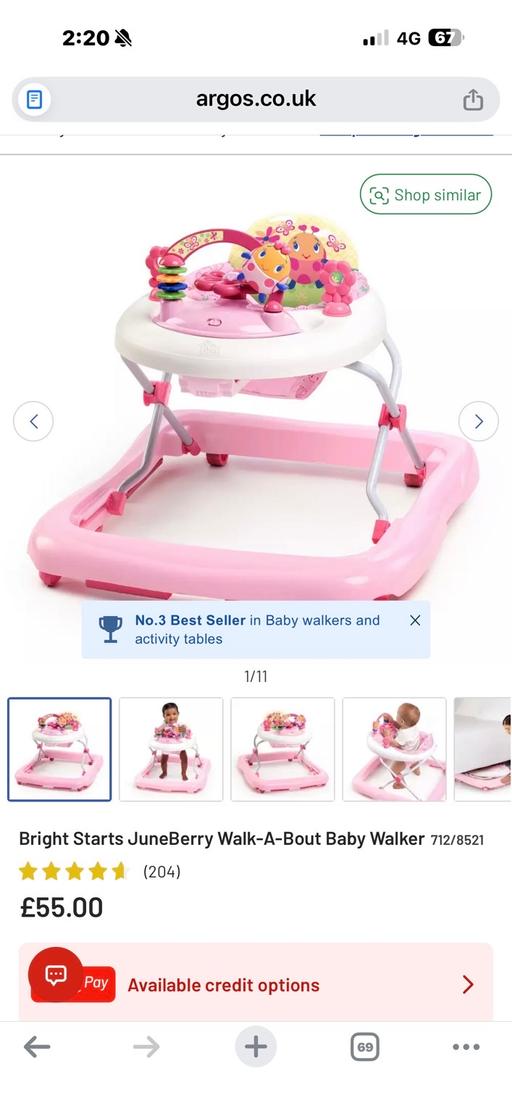 Buy & Sell Sheldon Birmingham - Photos for Bright stars June-Berry Walkabout baby walker