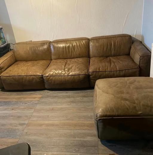 Buy & Sell Phipps Bridge Station Merton - Photos for Leather brown l shape sofa
