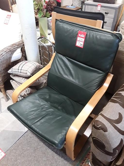 Buy & Sell Saint Pauls Trading Estate Tameside - Photos for Green faux leather sprung rocker chair