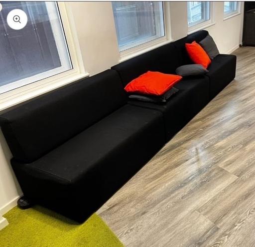 Buy & Sell Waddon South East London - Photos for black modern modular reception sofa /lounge q
