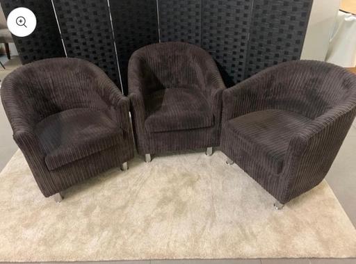 Buy & Sell Waddon South East London - Photos for Dark Brown Corduroy tub chairs