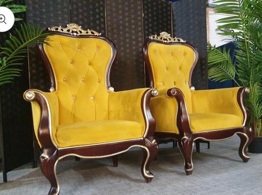 Buy & Sell Waddon South East London - Photos for 2 Antique Upholstered Armchair Retro Vintage