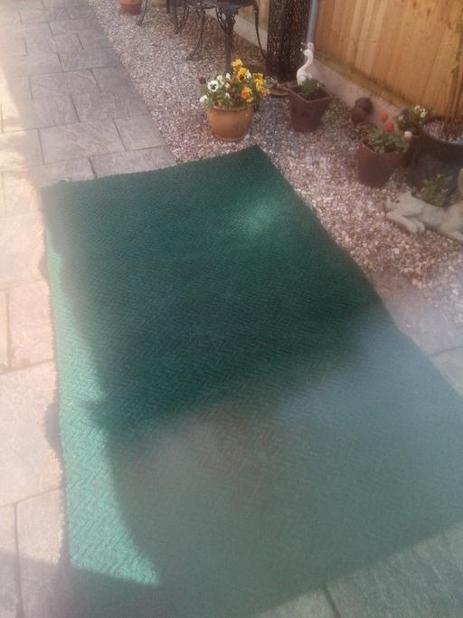 Buy & Sell Sutton Coldfield Birmingham - Photos for LARGE GREEN HESSIAN RUG