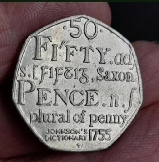 Buy & Sell Preston South Ribble - Photos for JOHNSONS DICTIONARY 50p COIN