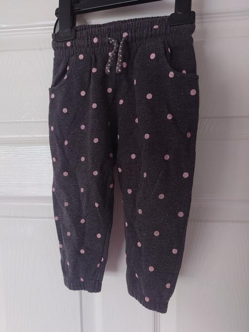  — Girls spotty joggers size 12-18 months