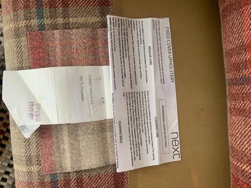 Buy & Sell Moorfields Liverpool - Photos for Next red check Stirling armchair & footstool