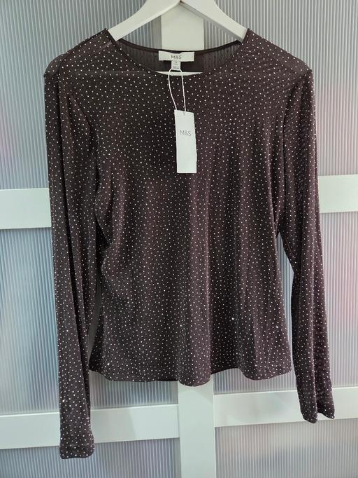 Buy & Sell Weston Point Halton - Photos for 🌟NEW🌟 Size 14 M&S brown sparkly top