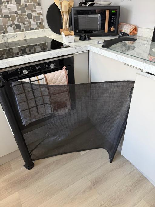  — Stair/ door gates x3 black mesh retractable