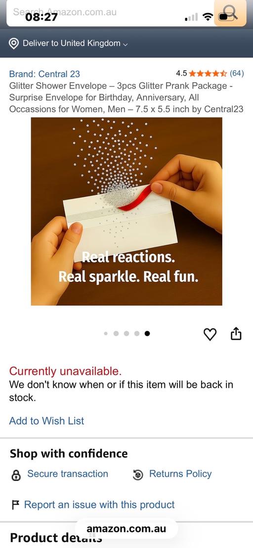 Buy & Sell Wednesfield Wolverhampton - Photos for 3 new glitter explosi envelopes