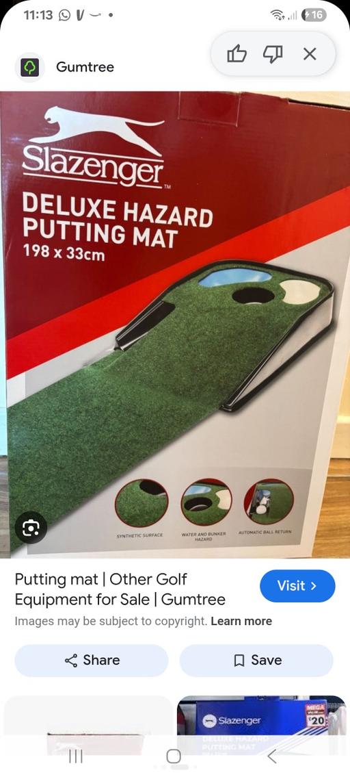 Buy & Sell Addington Village Station South East London - Photos for Slazenger deluxe hazard putting mat new £10