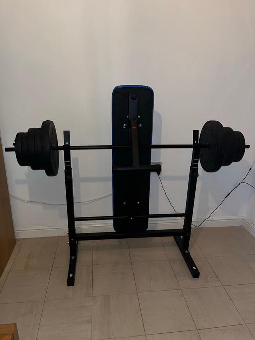 Buy & Sell Stockwell South West London - Photos for Foldable weight bench + 50kg weights