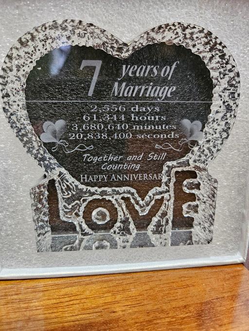 Buy & Sell Merry Hill Wolverhampton - Photos for NEW solid glass 7th Anniversary gift