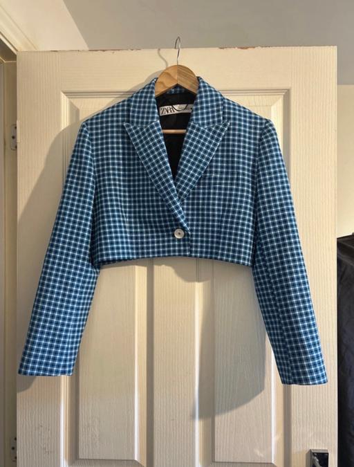 Buy & Sell Oldbury Sandwell - Photos for Blue tartan crop blazer