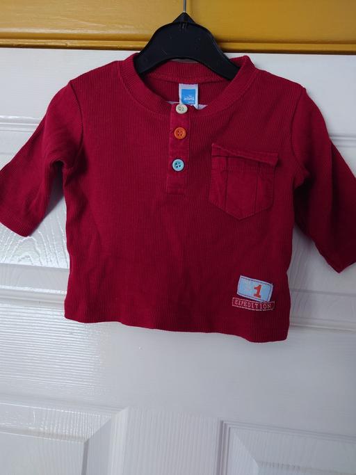  — Baby boys red long sleeve top size 3-6 months