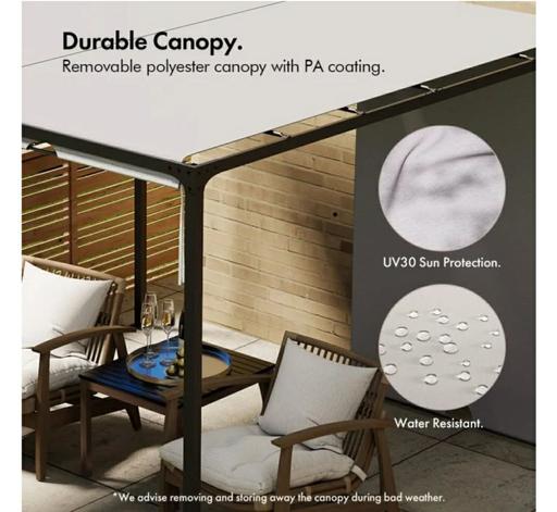 Buy & Sell Oldbury Sandwell - Photos for Metal Pergola with Sliding Roof - 3m x 3m