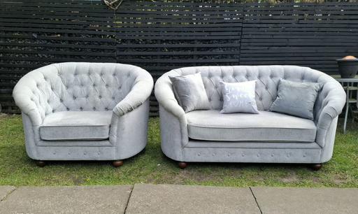 Buy & Sell Wednesfield Wolverhampton - Photos for Grey Chloe Chesterfield Sofas..2+1