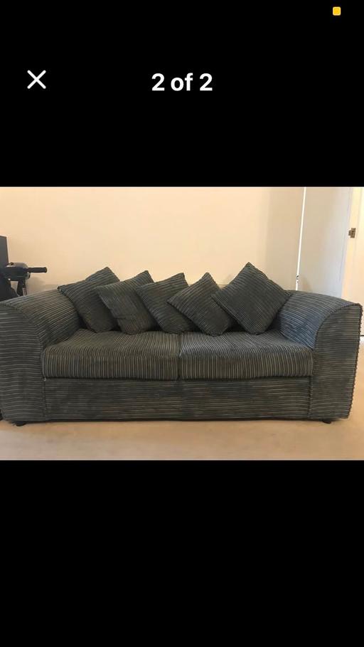 Buy & Sell Hanworth Hounslow - Photos for Grey 3 seater sofa - corded