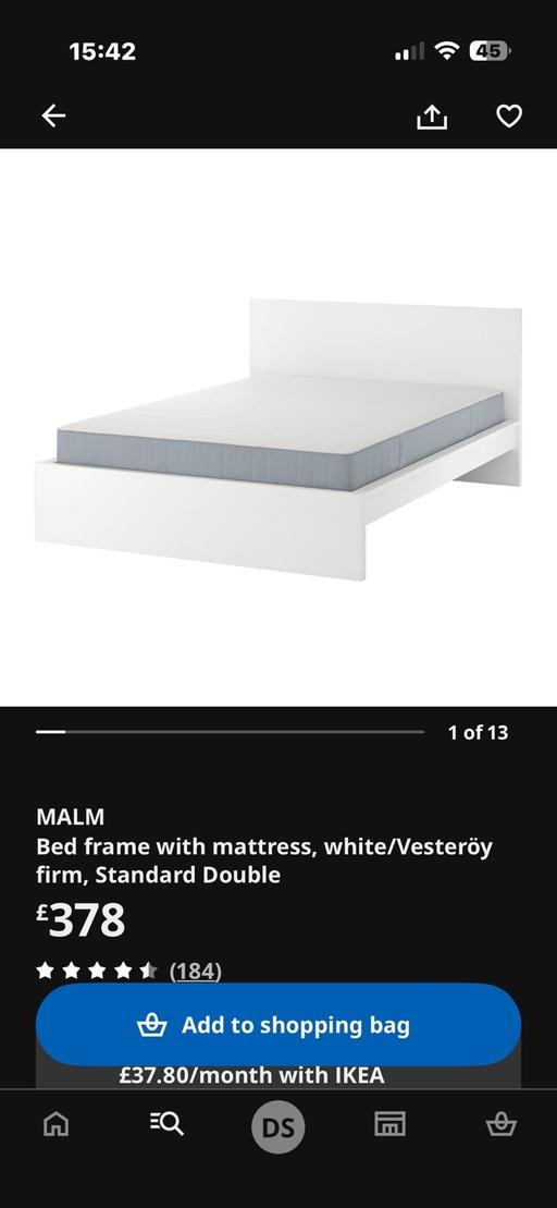 Buy & Sell Snaresbrook East London - Photos for Ikea double bed frame