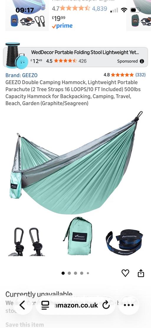 Buy & Sell Wednesfield Wolverhampton - Photos for New double hammock
